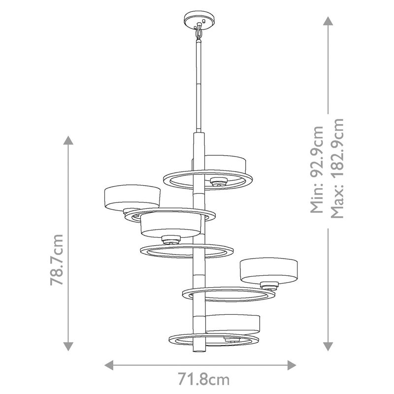 Whitehead 5 - Light Shaded Chandelier