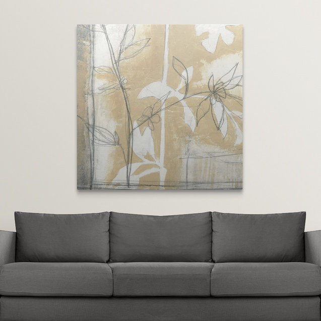 « neutral jardin abstract iv », reproduction d’impression jennifer, H 35 po x l 35 po x P 1,5 po, Toile