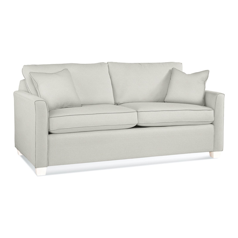 Charleston 77" Sleeper Sofa , Eggshell Polyester Blend, Frost White, Air Dream