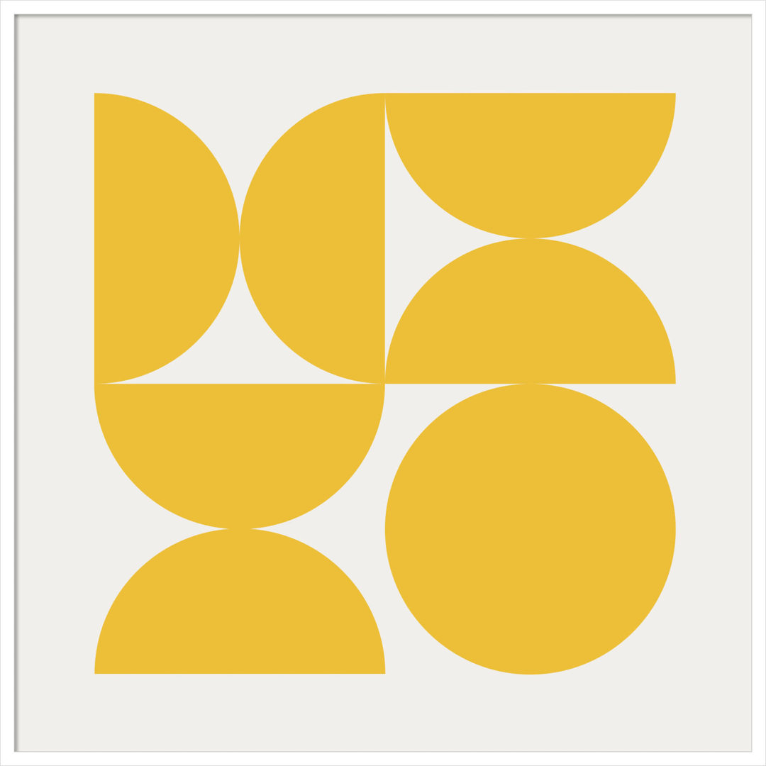 Bold Vintage Geometric Sunshine Yellow by The Creative Bunch Studio Framed Art Print AllModern Frame 