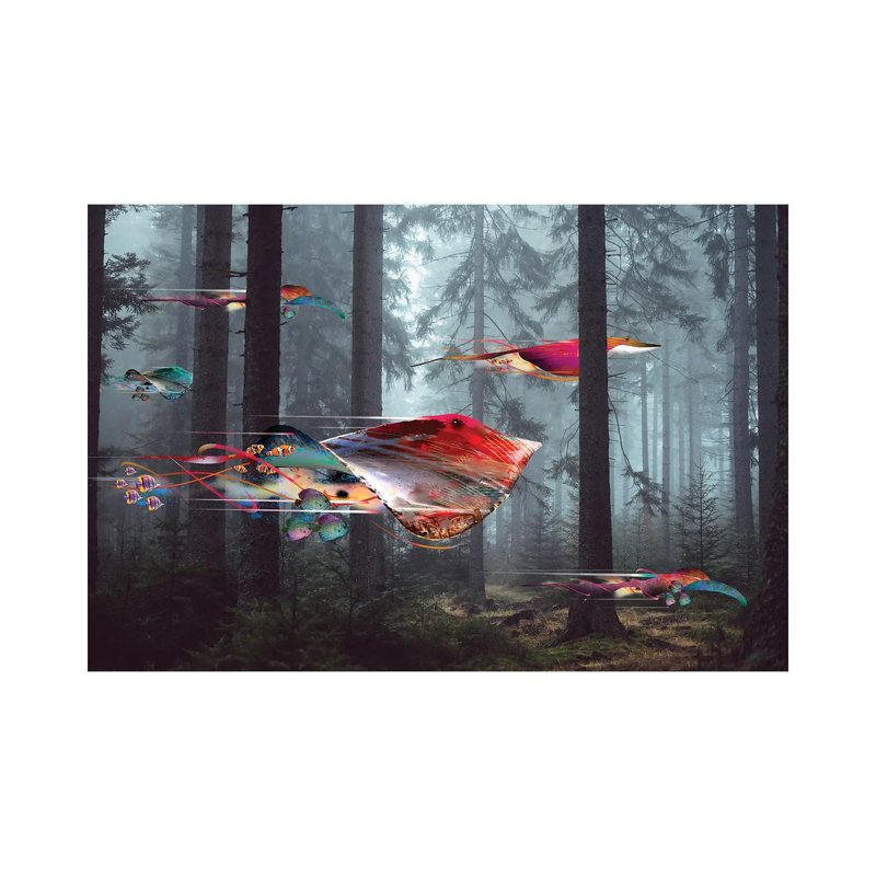 Electric Stingray Forest by David Loblaw - Wrapped Canvas Print, 20.32 cm H x 30.48 cm W