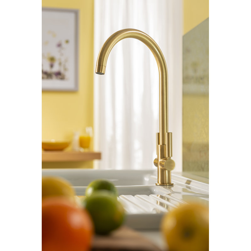 Abode Globe Monobloc Tap, Brushed Brass