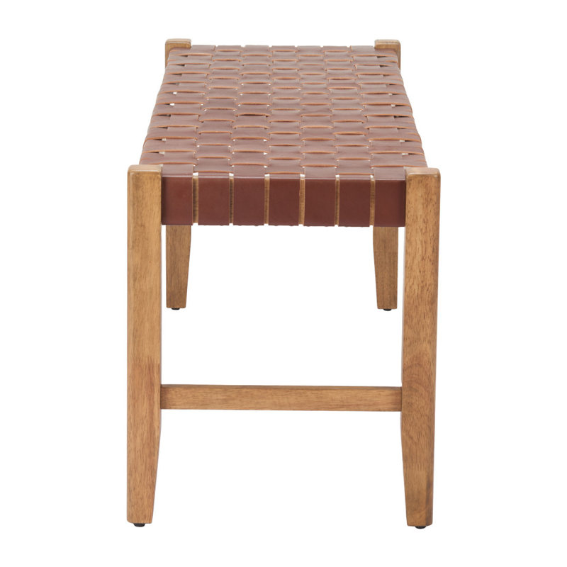 Banc en bois véritable brun et naturel de 48 pouces et bois massif Gracie Mills, Brun, naturel, Brun