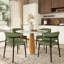 Ensemble de salle à manger rond moderne 5 pièces Aversa avec pied central en métal et 4 chaises à structure métallique bouclée, chaises entièrement assemblées-1270947209-1270947210-1270947213