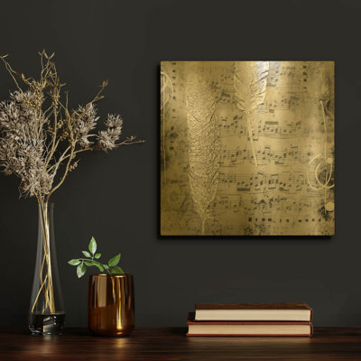 « Heaven Sent 2 » de LovIsArt, tableau mural en métal doré, 30,5 x 30,5 cm