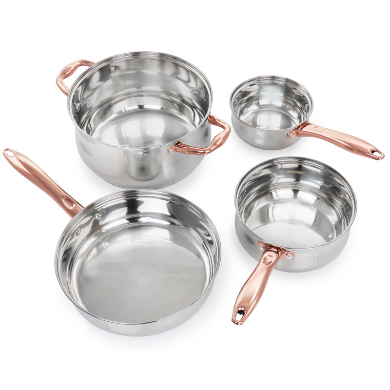 Batterie de cuisine en acier inoxydable 8 pièces Gibson Home