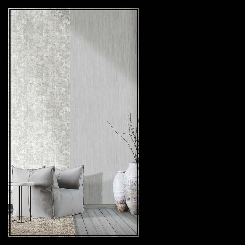 Italian Design Crackle Bark Effect Wallpaper Roll, Gray