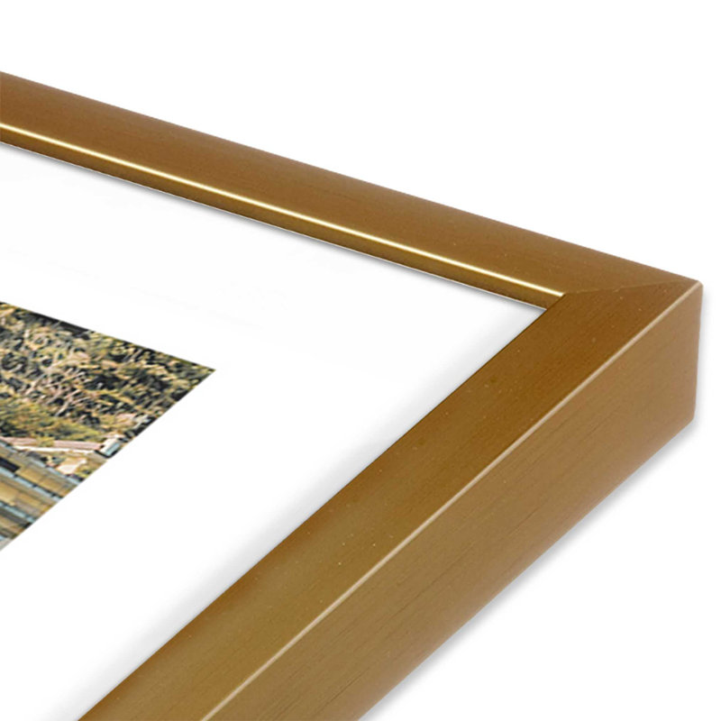 Impression de palette Hillside,, Cadre simple en or poli, H 19,25 po x l 25,25 po x P 1,25 po