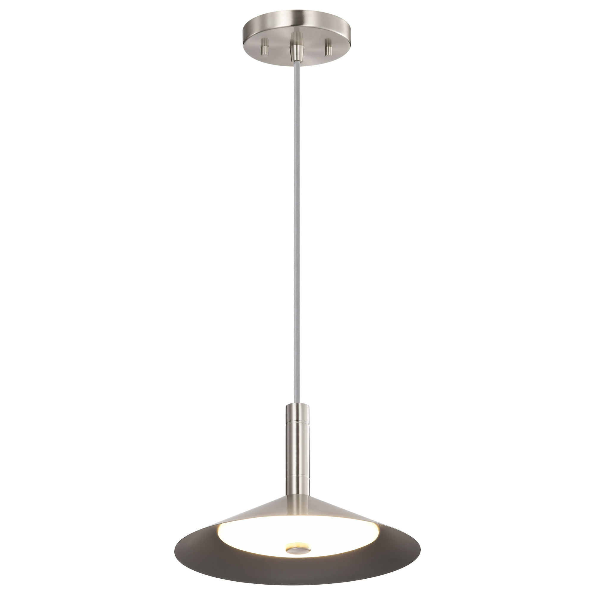 Vicente - LED Pendant - 3K/4K/5K CCT Selectable, 151" H x 9.88" W x 9.88" D, Brushed Nickel