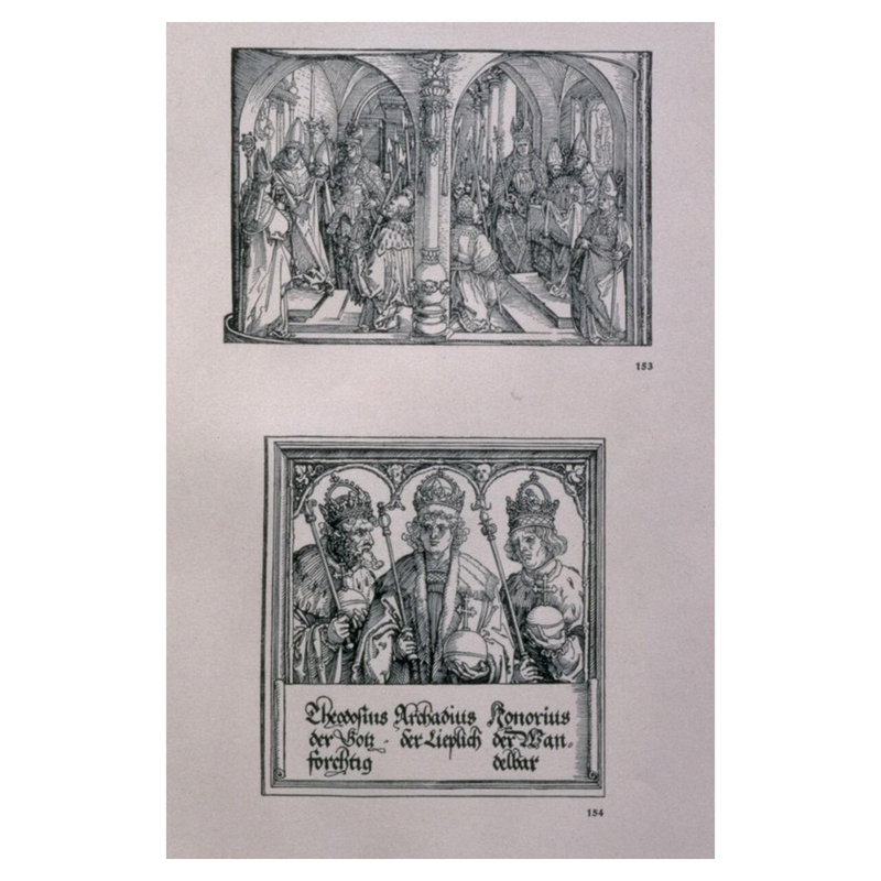 L'arc de triomphe de l'empereur Maximilien I (1459-1519 par Albrecht Dürer - estampe numérique, H 40 po x l 32 po