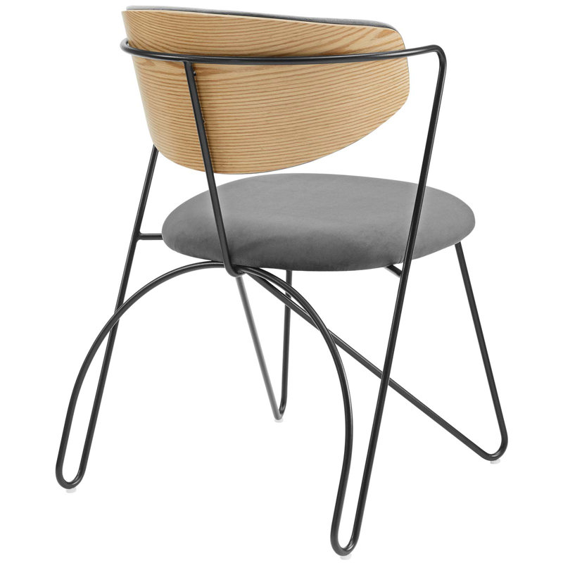 Chaise en velours Performance Prevail, Noir, Or