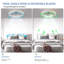 Modern Acrylic Ceiling Fan Light With Remote Control, Dimmable LED Chandelier, 6-Speed Adjustable, Quiet Motor, Flush Mount Design For Living Room, Bedroom, Dining Room-975011373