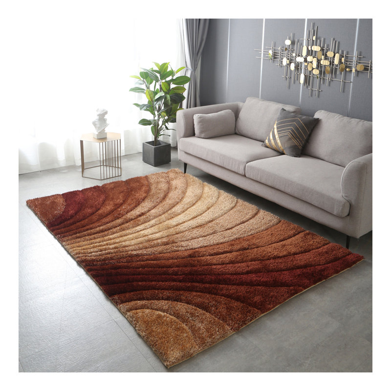 Tapis touffeté à la main «3D Shaggy», Rectangulaire 8 pi x 11 pi