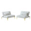 Tissu convertible futon avec pieds en métal