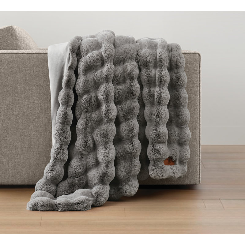 Frye Luxe Textured Oversized Heavyweight Faux Fur