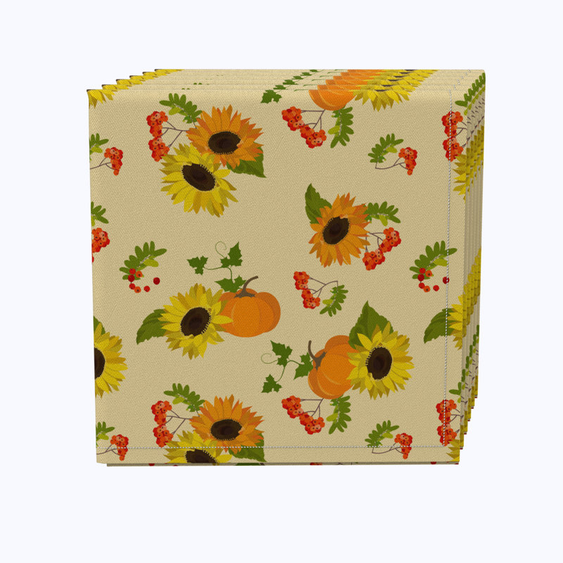 Cotton Floral Square Napkin
