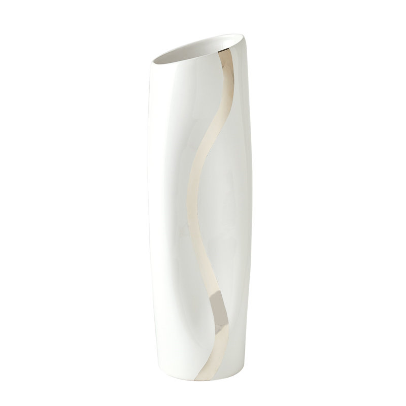 Handmade Ceramic Table Vase, 22.75" H x 7.25" W x 5.75" D