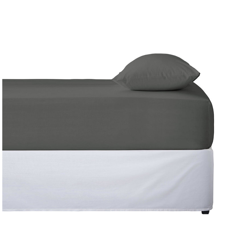 Super Dreamer Fitted Sheet Solid Colour - Polyester Single Double King Size Machine Washable High Quality Yarn Bed Set