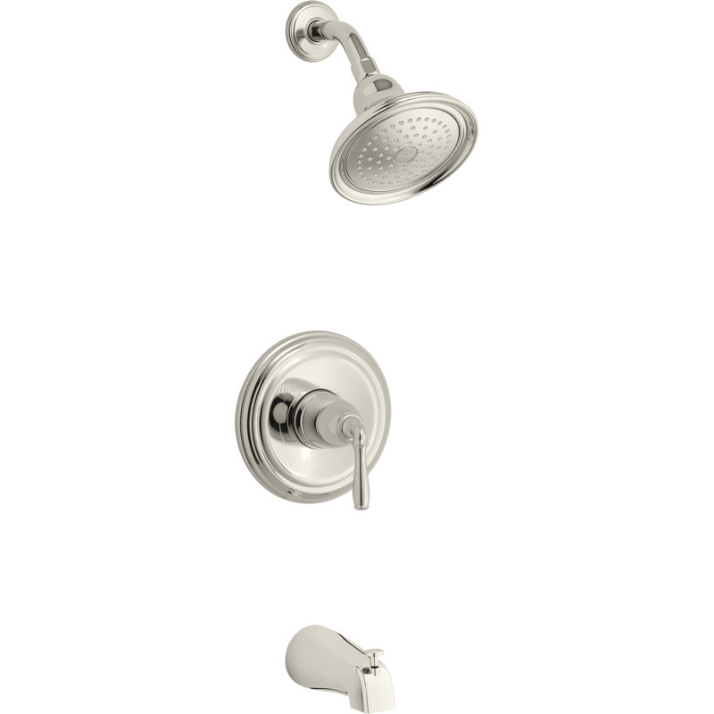 Ensemble de garniture de douche et de baignoire Kohler Devonshire Rite-Temp avec bec coulissant ou NPT, valve non incluse