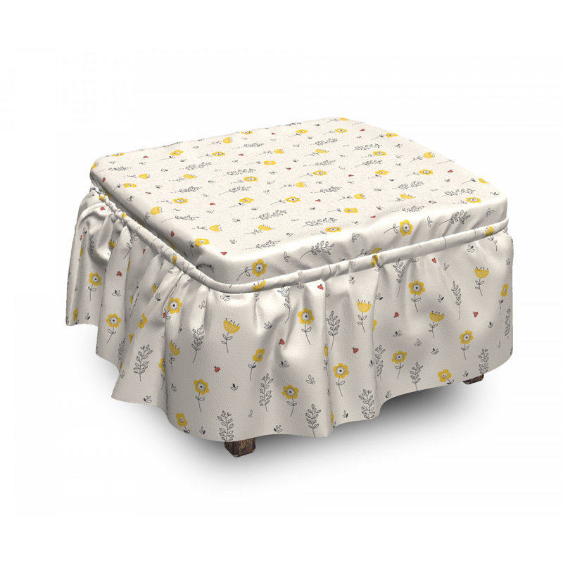 Housse pour repose-pieds de branches de fleur spring