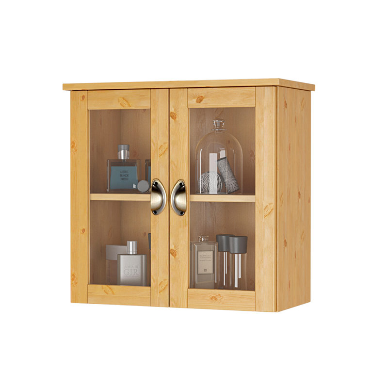 Waco Solid Wood Bathroom Cabinet, Light Brown