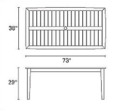 Amalfi Outdoor 7 - Piece Teak Dining Set