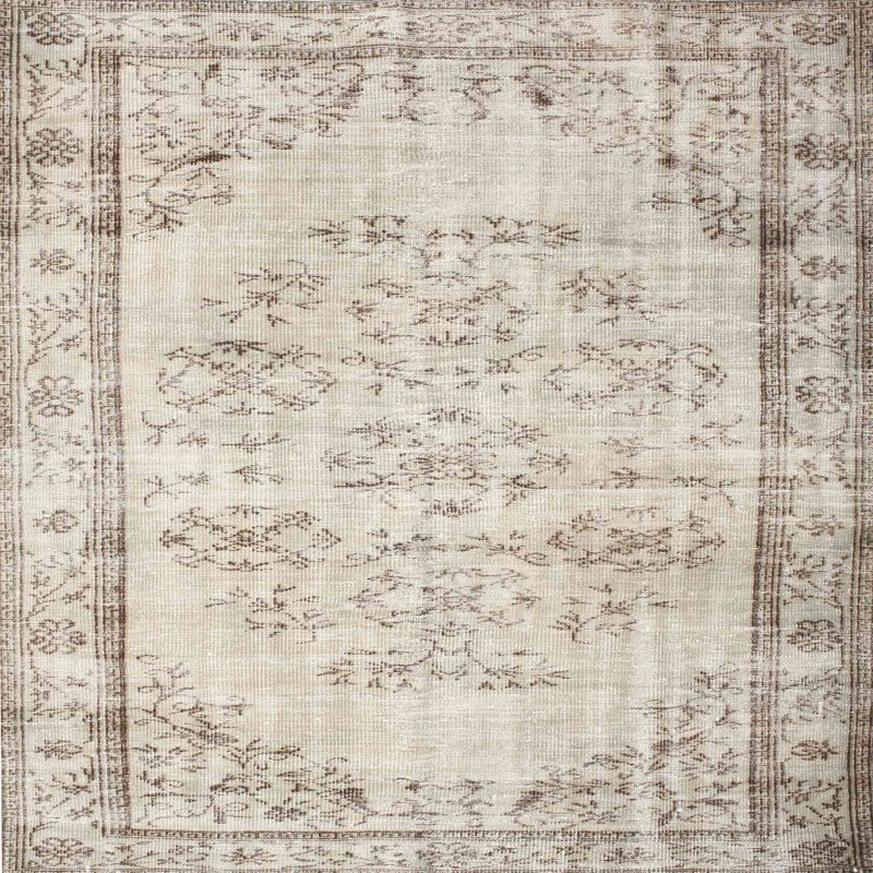 Surface beige contemporaine tapis, Carré 5 pi