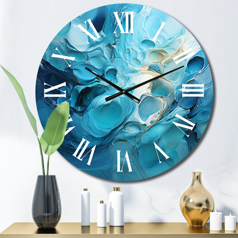 Daeyonna - Horloge murale paysage abstrait, Moyenne