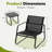 Patio 3 Pieces Bistro Set, Outdoor Conversation Set,PVC-coated polyester Outdoor Furniture Set with 2 Chairs & Coffee Table-931343303