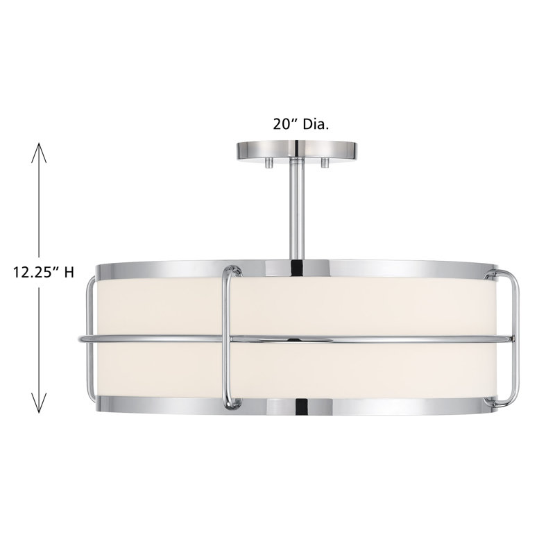Plafonnier 4 lumières Savoy House Chauncey, Chrome poli