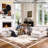 144" Chenille Modular Sectional Sofa 8 Seat Oversized Upholstered Cloud Couch With Corner & Movable Ottoman-1916320773
