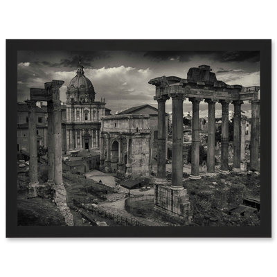 Photo Cityscape Rome Italy Roman Forum Ruin - Single Picture Frame Print
