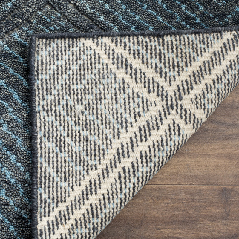Wysocki Hand Knotted Wool Geometric Rug, Rectangle 9' x 12'