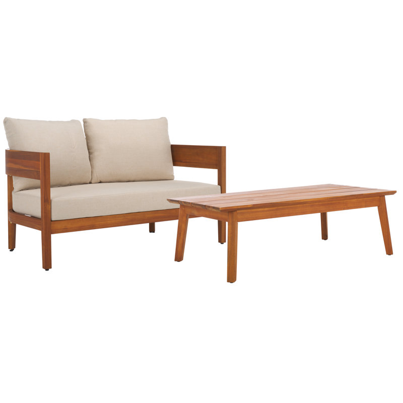 Banc de patio + table Kaiiden, Natural