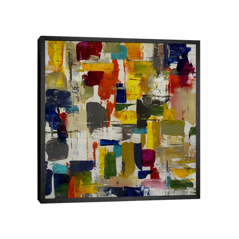Fresh Mod by Julian Spencer - Painting on Canvas, 66.04 cm H x 66.04 cm W, Black Framed Canvas