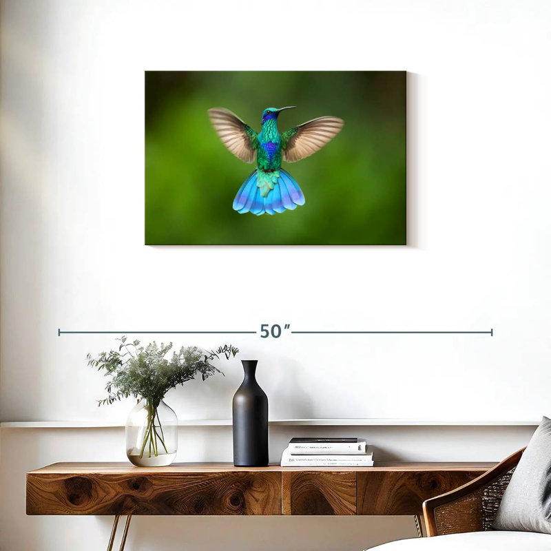Brampt Flying Violetear Hummingbird, 20" H x 30" W