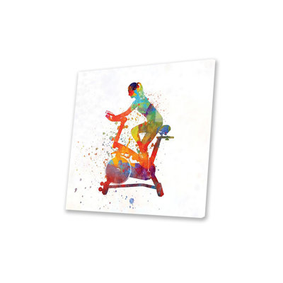 " Woman Riding An Exercise Spin Bike In The Gym Print On Acrylic Glass " by Paul Rommer