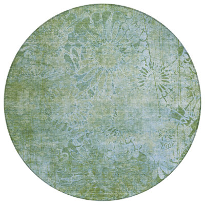 Machine Washable Indoor/Outdoor Kaczor ACN2224 Floral Rug