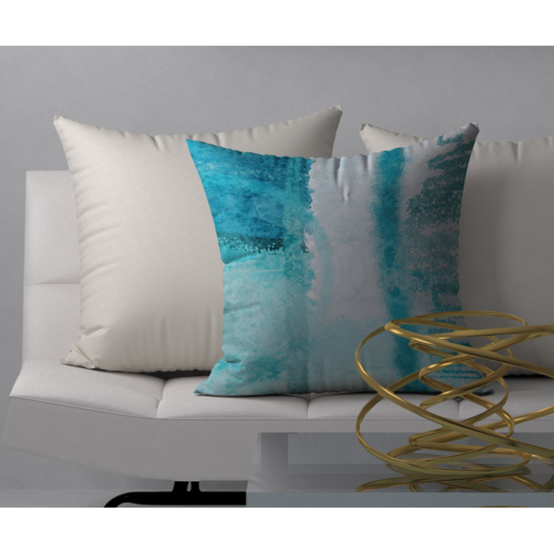 Coussin décoratif carrée gracieuse débordant, 20 po x 20 po