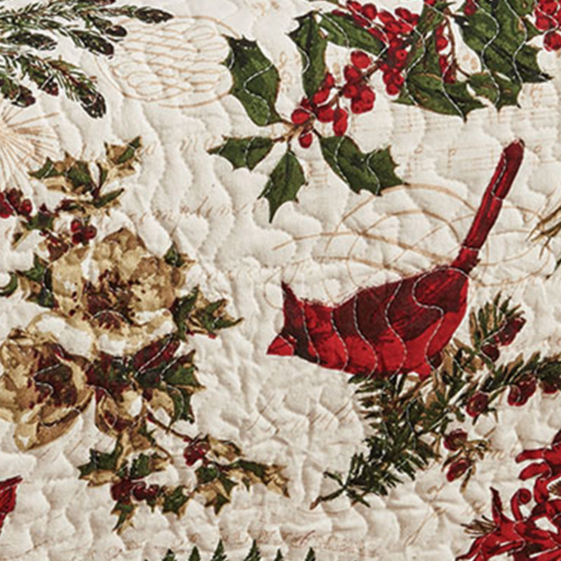 Nature Sings Table Runner - Off-White, 36" L x 13" W