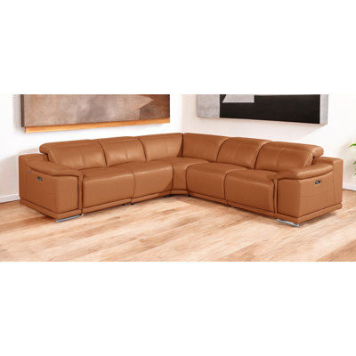 Canapé modulaire en L cinq pièces Camel
