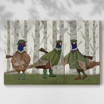 Pheasant Shooting Party Group 2-Gallery Wrapped Canvas
