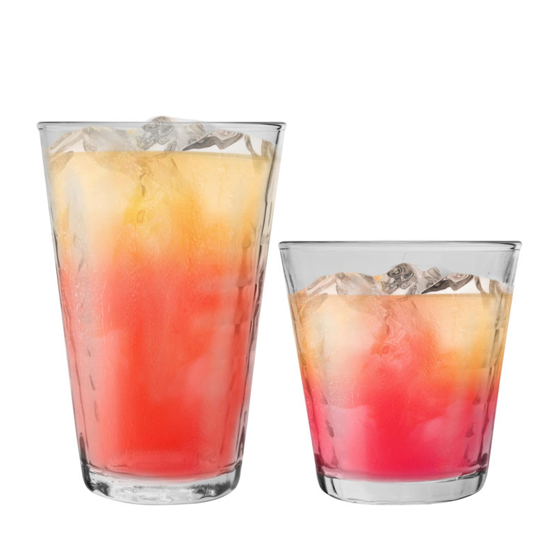Duralex - Prisme Drinking Glasses - 220ml Tumblers, 330ml Highballs - Clear