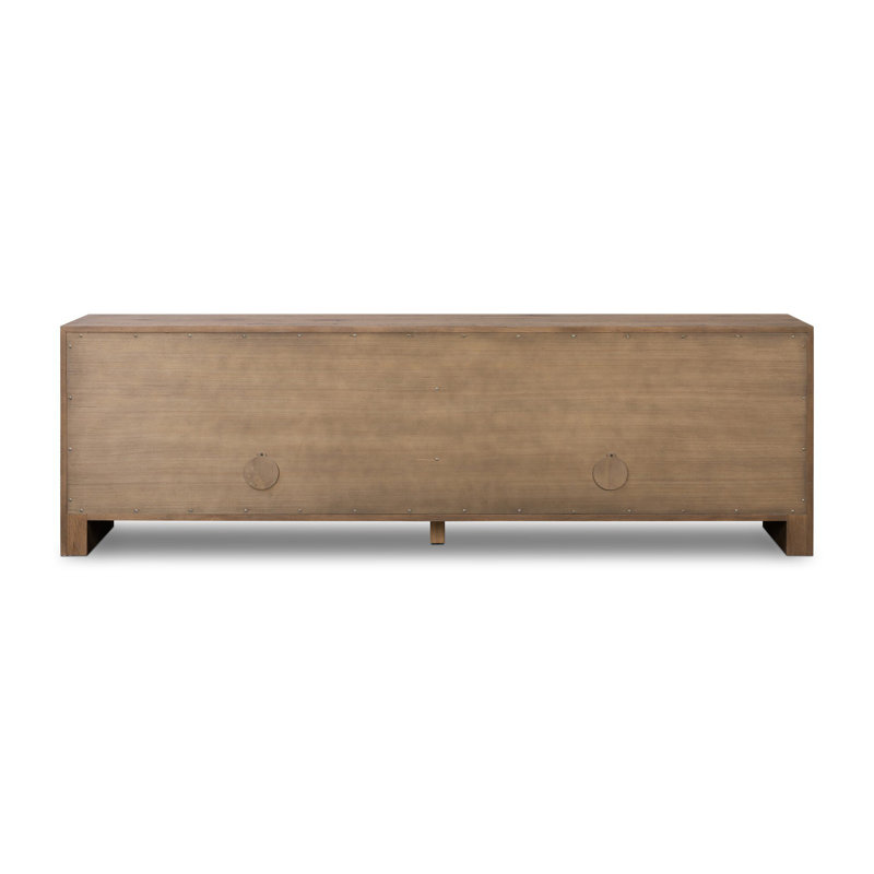 Chalmers Media Console-Weathered Oak, Weathered Oak