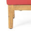 Table en bois rouge - travail à lattes fines, matériau de coussin d'eau, structure de café modulaire multicolore, sièges, coussins,