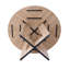 120cm Round Dining Table, Wood Effect MDF Tabletop, Seats 4-6 for Dining Room and Kitchen-1314781111