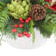 Holiday Centerpiece with Evergreens, Ferns, Artichokes and Berries