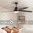 Modern Wood Ceiling Fan With Light And Remote Control,6-Speed Noiseless Reversible Dc Motor, Ceiling Fan For Kitchen Dinning Living Room