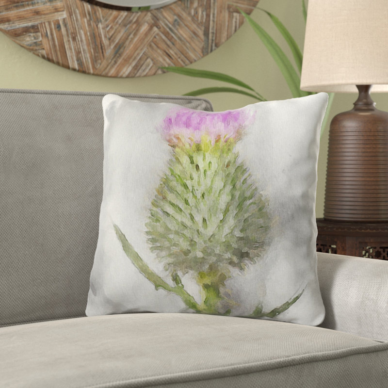 Broseley Floral Reversible Throw Pillow, Microsuede, Indoor
