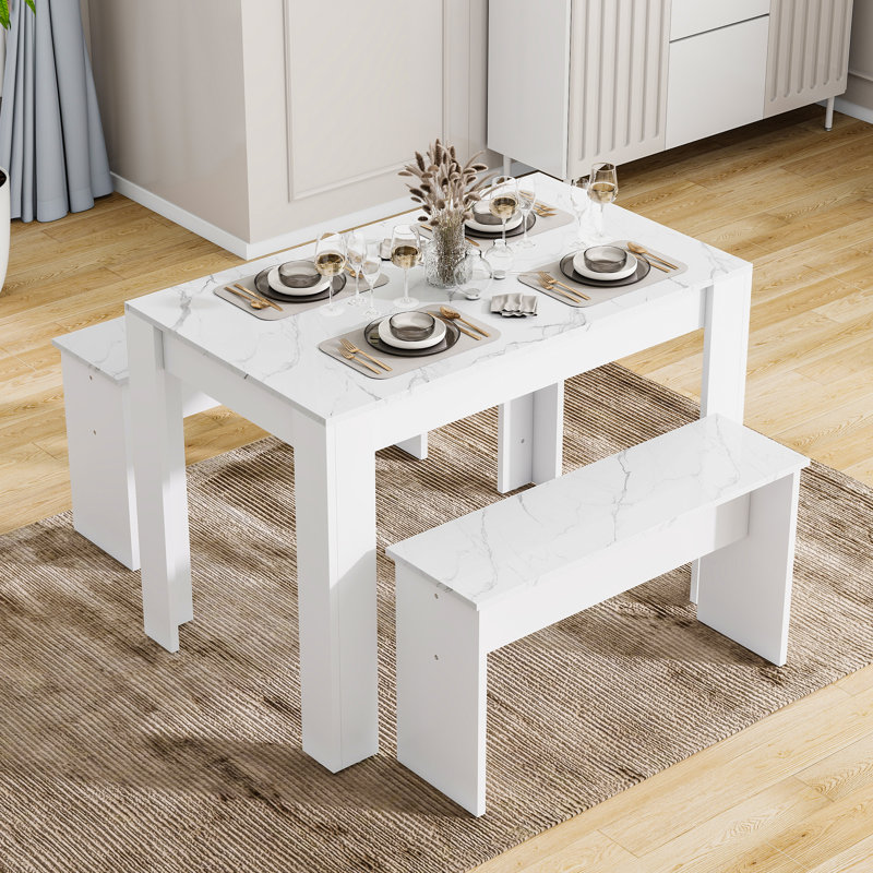 Rigoberto 4 - Person Dining Set, Grey